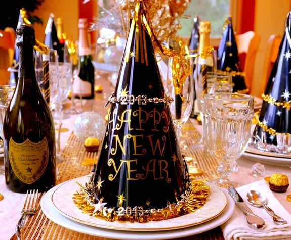 New Years Eve Table Setting Noble Pig Blog hats