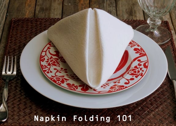 Fancy Napkin Folding The Pyramid Fold 