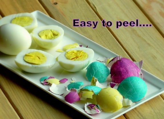Hard Cooked Pressure Cooker Eggs easy to peel