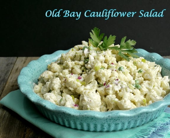 Old Bay Cauliflower Salad grilling side dish