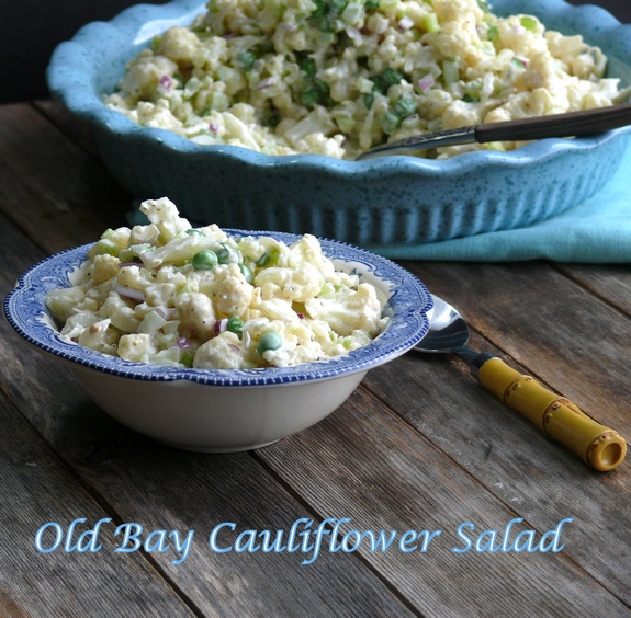 Old Bay Cauliflower Salad perfect side dish for a BBQ