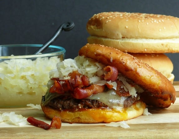 Double Kraut Double Cheese Burgers