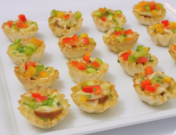 Sausage Cheese and Pepper Bites perfect appetizer for a party