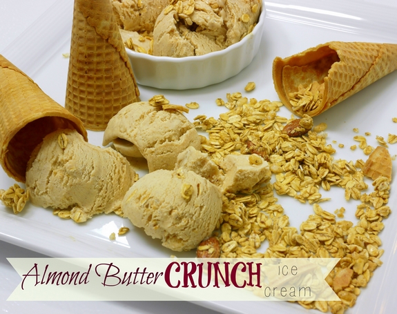 Almond Butter Crunch Ice Cream an ice cream rich in flavor