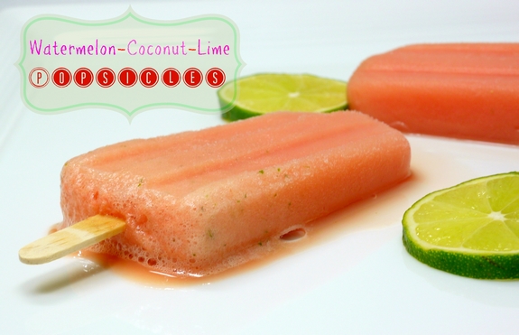 Watermelon Coconut Lime Popsicles cool treat