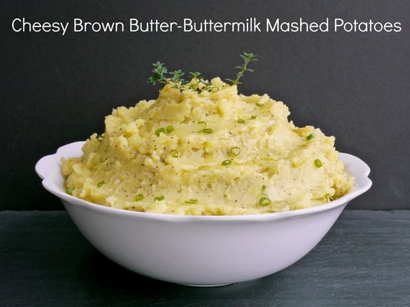 Cheesy Brown Butter Buttermilk Mashed Potatoes the perfect holiday side dish