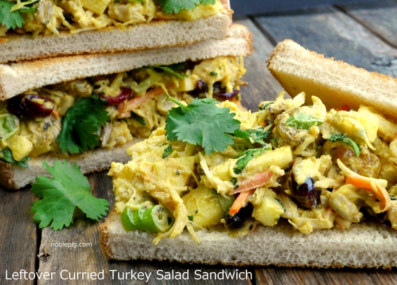 Leftover Curried Turkey Salad Sandwich from Noble Pig