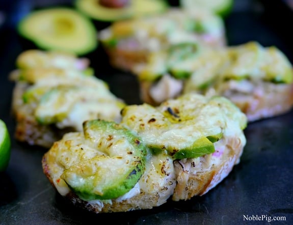 Noble Pig Cheesy Chicken and Avocado Melts 