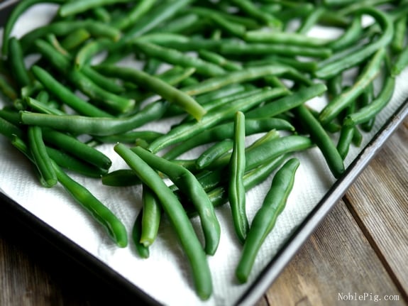 Fresh Green Beans with Bacon and Shallots from Noble Pig green beans