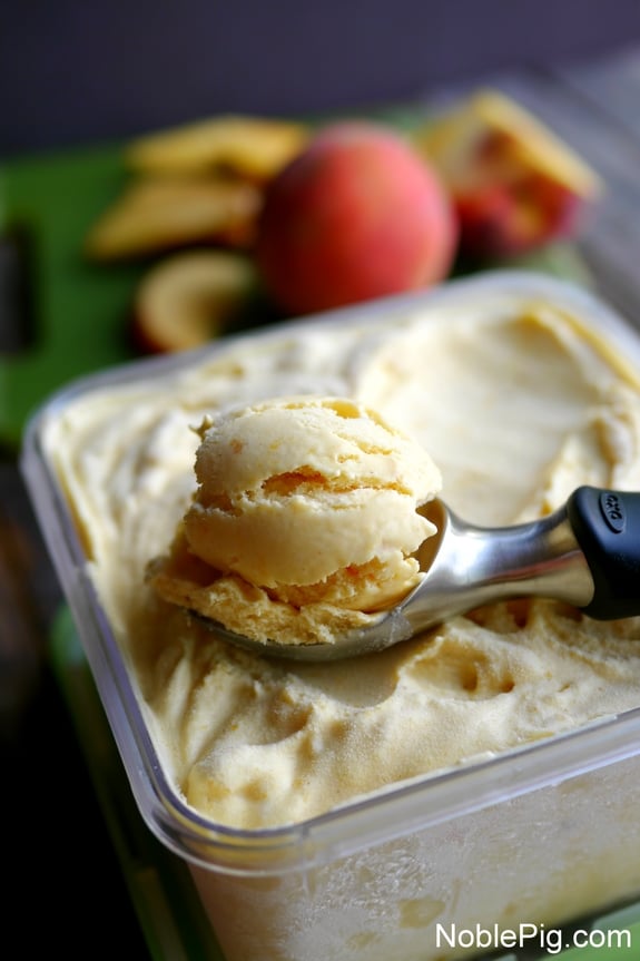 Fresh Peach and Cinnamon Ice Cream from Noble Pig 
