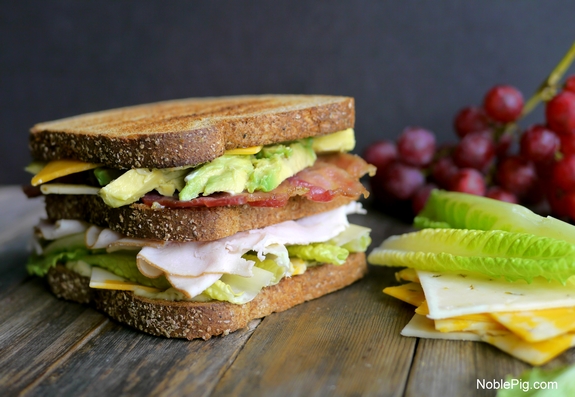 Ultimate Manly Picnic Sandwich with Sargento Cheese Noble Pig