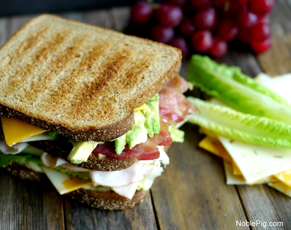 Ultimate Manly Picnic Sandwich with Sargento Cheese and Noble Pig