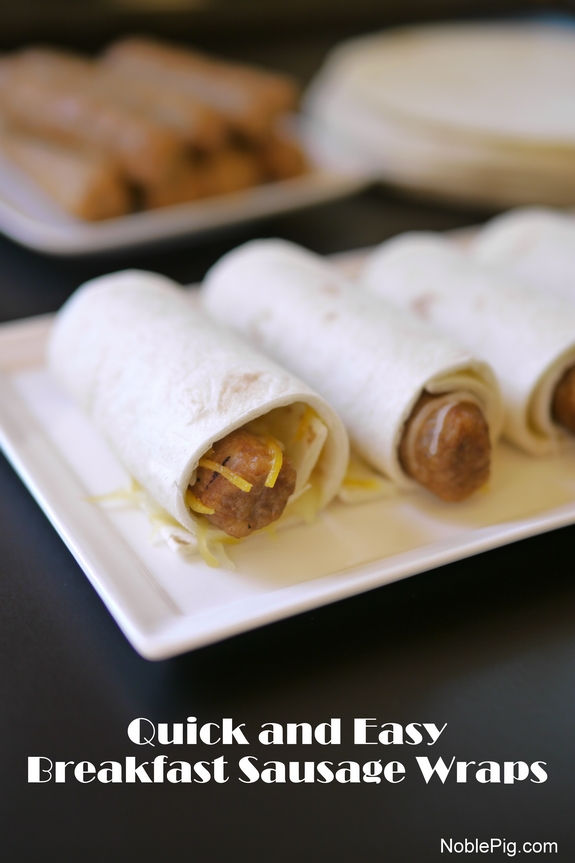 Quick and Easy Breakfast Sausage Wraps from Noble Pig