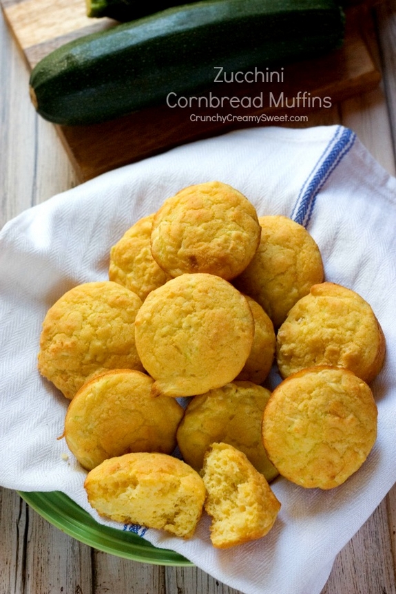 Zucchini Cornbread Muffins 