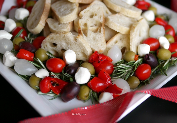 Christmas Antipasto Wreath from NoblePig      