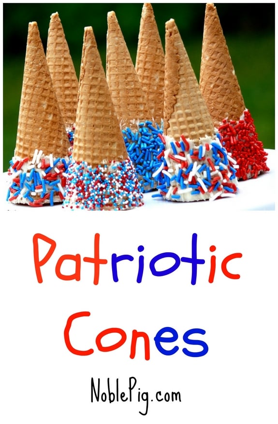 Patriotic Cones perfect for all the Red White and Blue holidays 