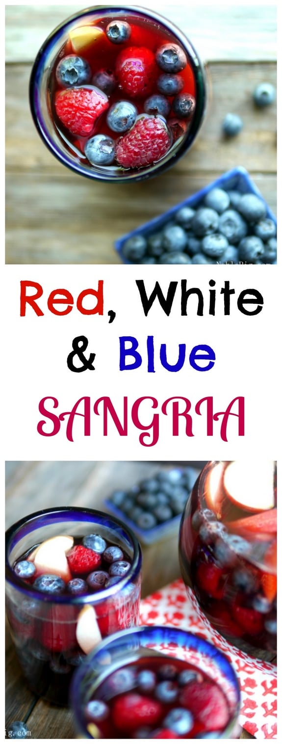 Red White and Blue Sangria a refreshing drink to serve at your next gathering