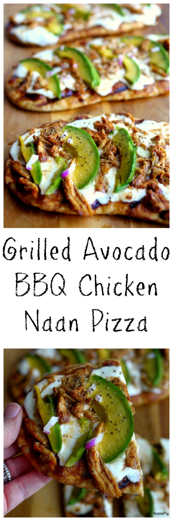 Grilled Avocado Barbecue Chicken Naan Pizza the perfect meal anytime