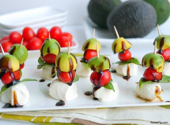 Avocado Caprese Bites the perfect afternoon snack