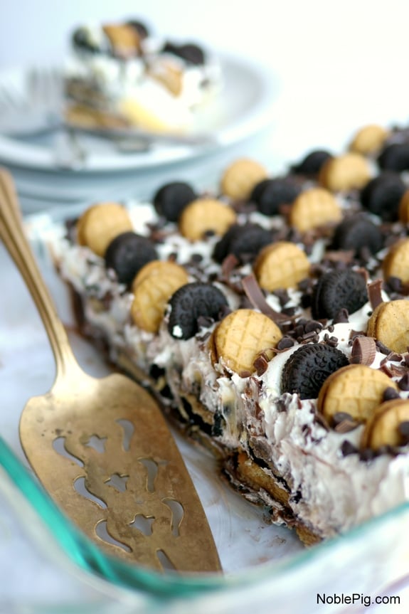 Peanut Butter and Chocolate Icebox Cake everyone will love this very easy to make cake