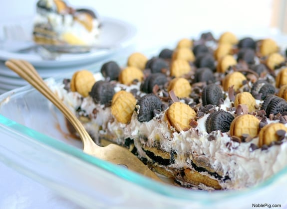 Peanut Butter and Chocolate Icebox Cake