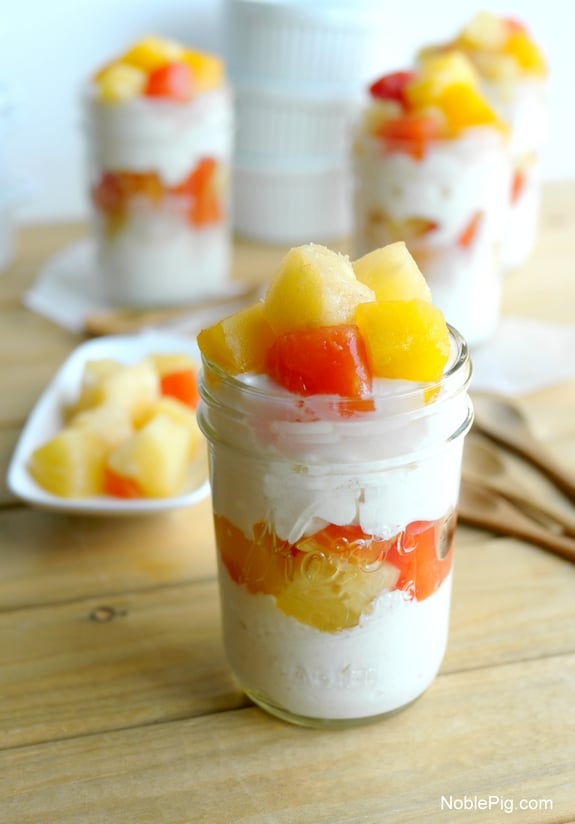 3 Ingredient Tropical Friut Colada Snack will get you through the afternoon 