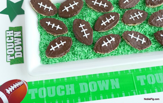 Football Inspired Rice Krispies Treats perfect for game day
