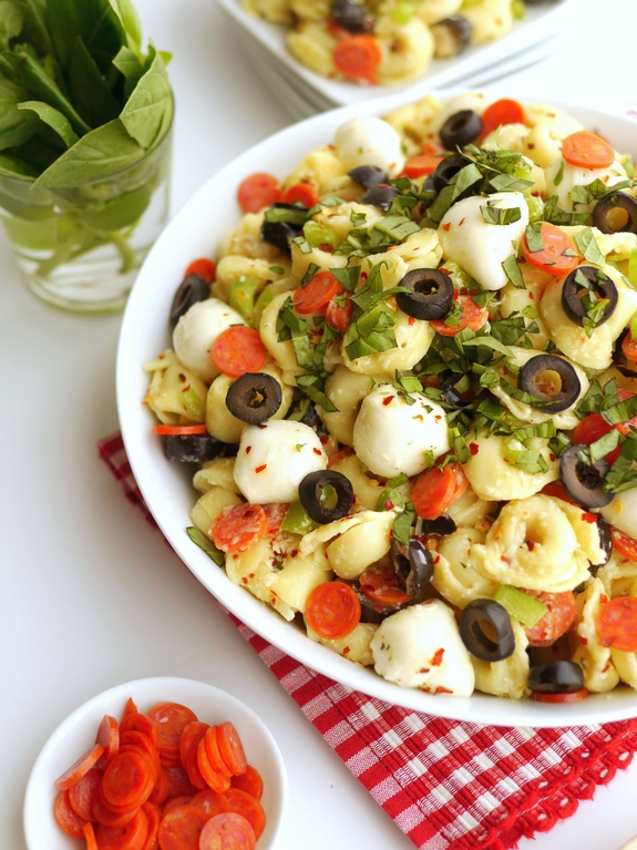 Pepperoni Pizza Pasta Salad is great for any gathering