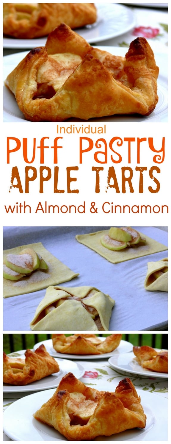 Individual Puff Pastry Apple Tarts with Almond and Cinnamon