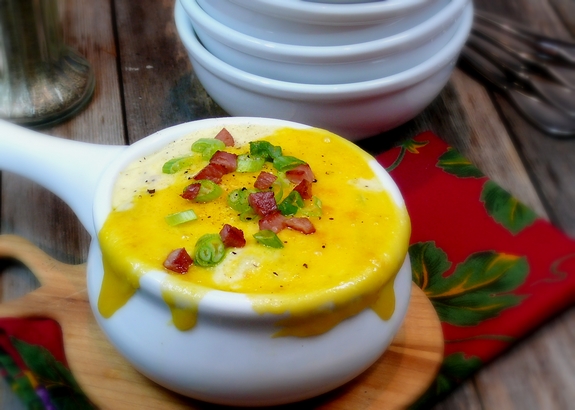 Loaded Baked Potato Leftover Ham Bacon and Cheese Soup