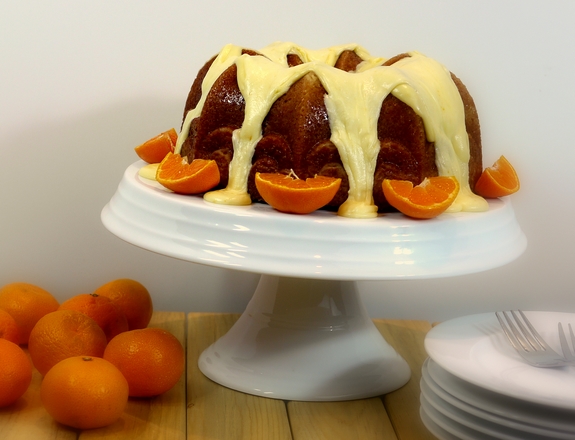 Olive Oil Bundt Cake with Tangerine Glaze