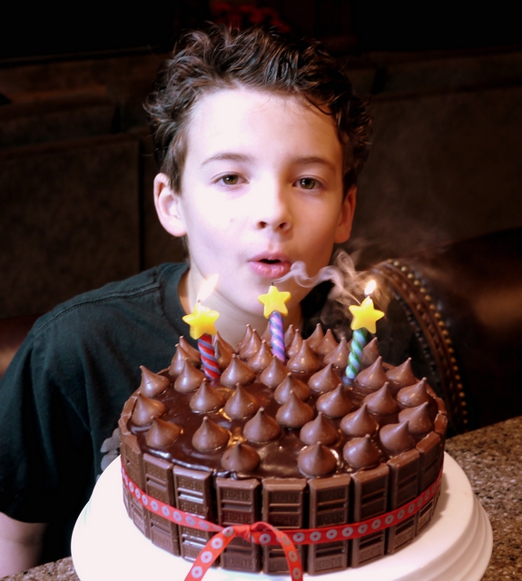Best Yellow Birthday Cake with Chocolate Icing candle