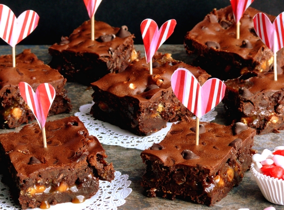 Ooey Gooey Brownies for Lovers on Valentines