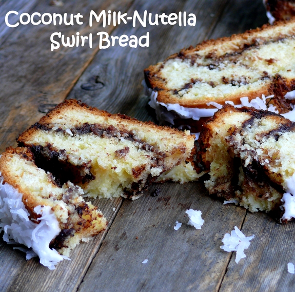 Coconut Milk Nutella Swirl Bread