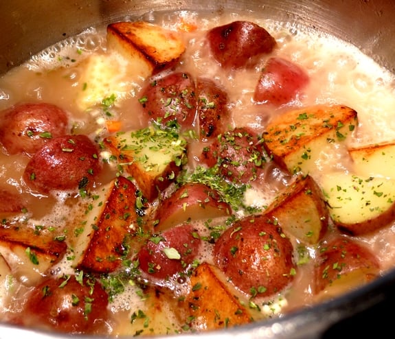 Pressure Cooker Potatoes red potatoes finished