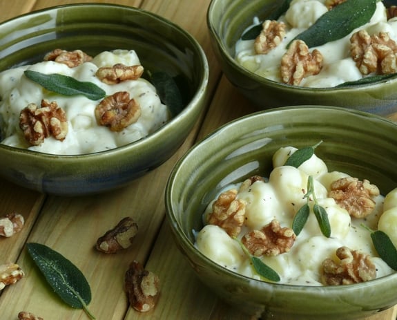 Creamy Gnoochi with Walnut and Sage classic flavors