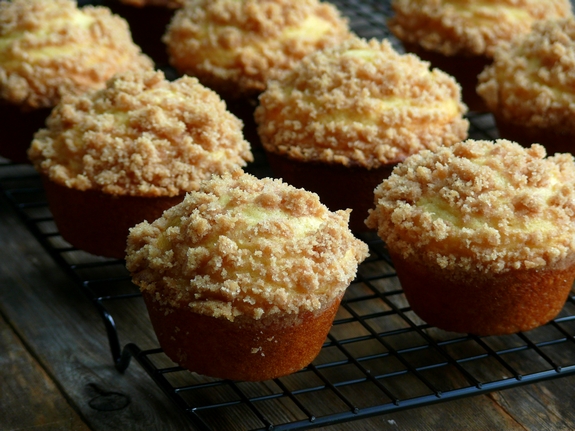 Streuseled Honey Butter Breakfast Muffins perfect with coffee 