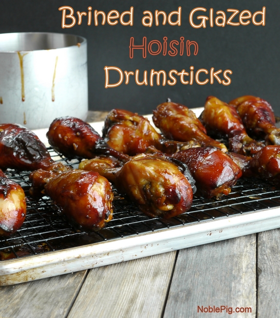 Brined and Glazed Hoisin Drumsticks sticky and yummy
