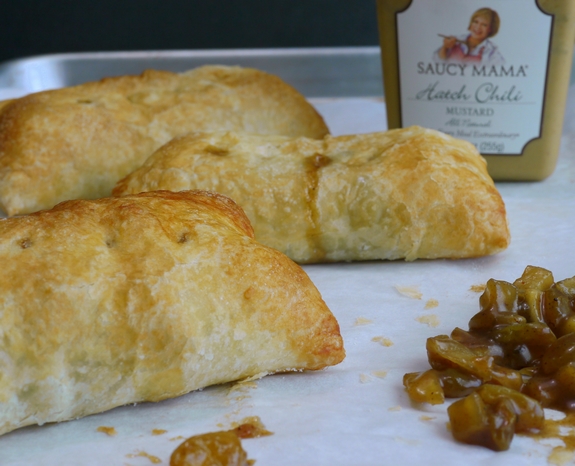Puff Pastry Apple Hatch Hand Pies with Saucy Mama Hatch Chile Mustard
