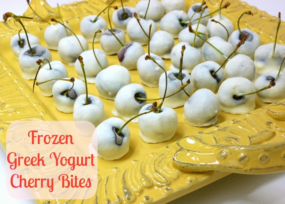 Frozen Greek Yogurt Cherry Bites