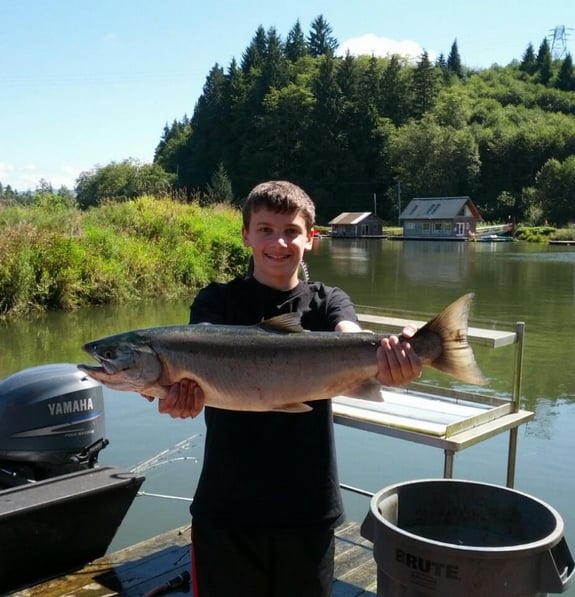Ben 13 years old with Coho Salmon 9 13