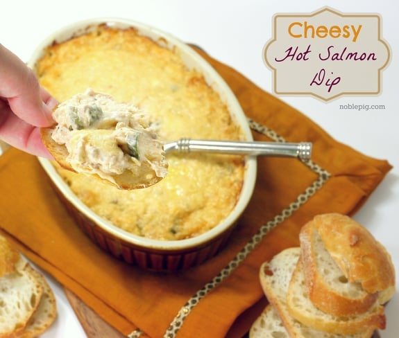 Cheesy Hot Salmon Dip perfect appetizer