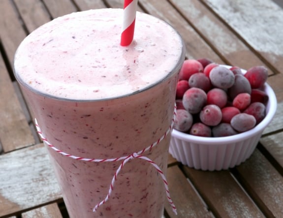 Cranberry Vanilla Cinnamon Smoothie  A holiday taste you will love 