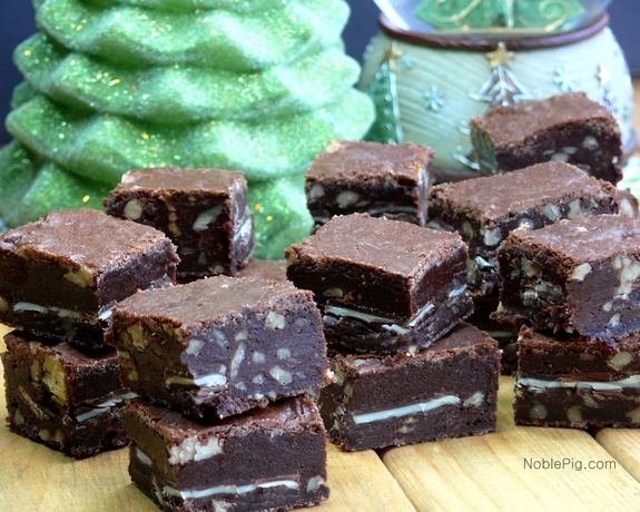 Andes Mint Fudgey Brownies the perfect holiday dessert