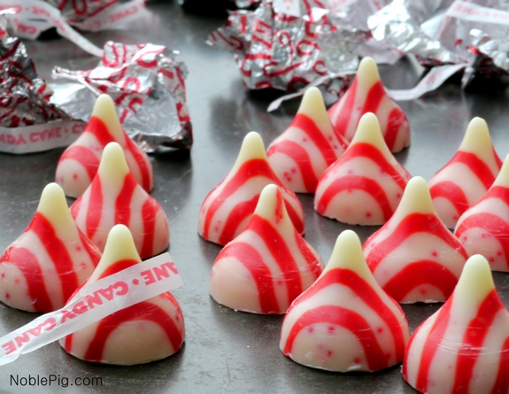 Dark Chocolate Peppermint Crackles Hersheys Candy Cane Kisses
