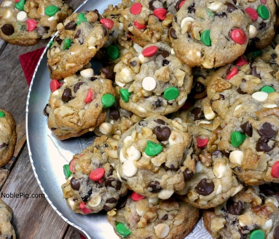 Festive Chocolate Cherry Chip Cookies for Christmas  Perfect for a Cookie Exchange 