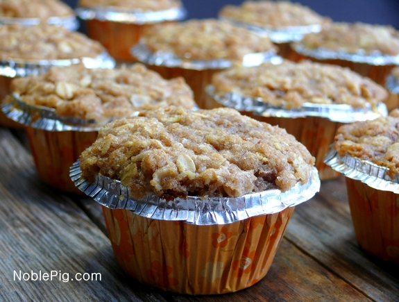 Streuseled Apple Oatmeal Cinnamon Chip Muffins a perfect breakfast