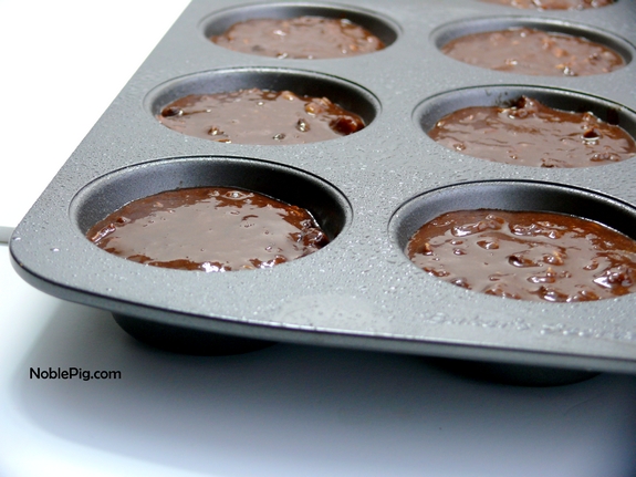 Noble Pig Guilt Free Chocolate Banana Muffins muffin pan