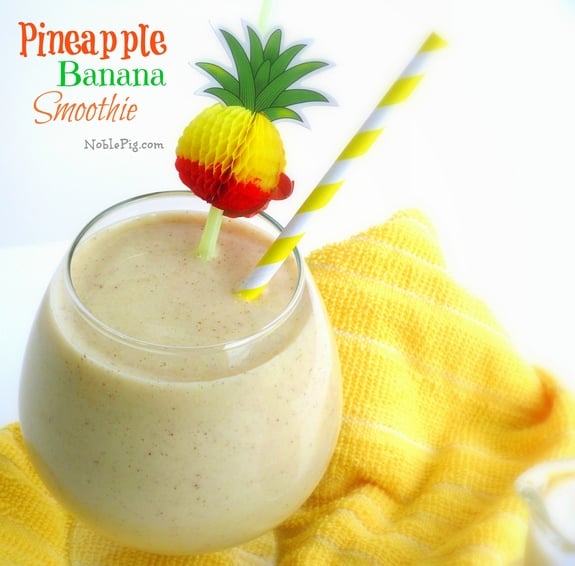 Pineapple Banana Smoothie nondairy low calorie as well