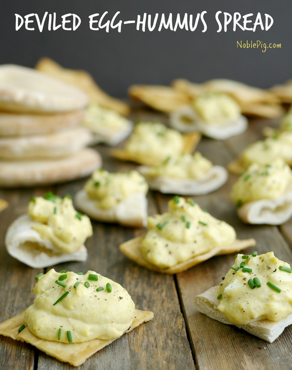 Noble Pig Deviled Egg Hummus Spread perfect for an appetizer